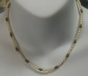 Vintage Signed MONET Faux Pearl Necklace 16" long - Picture 1 of 3