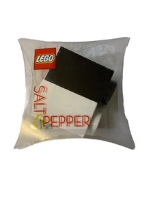 Lego Salt and Pepper Shakers Black White 1.75" NIB 4213435 Legos - Picture 1 of 7