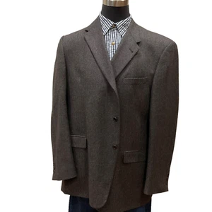 48L Austin Reed Melange Wool Sport Coat Blazer Suit Jacket Brown/Gray 3 button - Picture 1 of 14