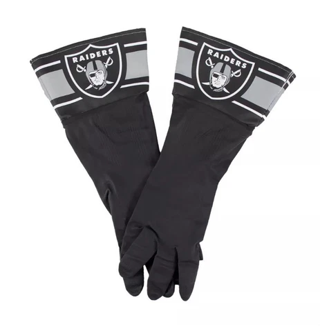 NFL Oakland Raiders Rubber Dish /Garden Long Gloves Cover