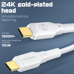 100W PD USB-C to USB-C Fast Charger Data Cable For Samsung S23 S22 S21 iPhone 15 - Picture 1 of 11