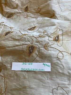 Designer High Quality 100% Silk Shantung fabrics Embroidered!!! - Image 1 of 4