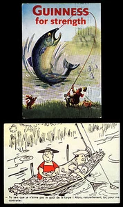 1961-63 Francia e Irlanda - Tarjetas postales de pesca usadas (esp#4106) - Imagen 1 de 2
