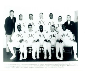 1965 1966 PHILADELPHIA 76ERS 8X10 TEAM PHOTO BASKETBALL NBA WILT CHAMBERLAIN - Picture 1 of 1