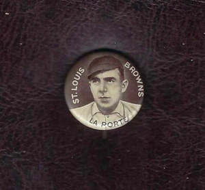 1910-12 P2 Sweet Caporal Tobacco Pin, Frank LaPorte, St. Louis Browns, EX! - Picture 1 of 2