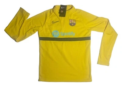 Camiseta de entrenamiento manga larga Nike Barcelona, amarilla, nueva/etiqueta Foto 1 de 2