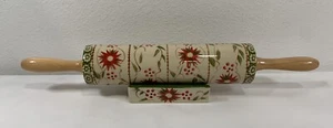 Temp-tations Alte Welt Grün 18" Nudelholz mit Holzgriffen & 5" Ruhehalter - Bild 1 von 8