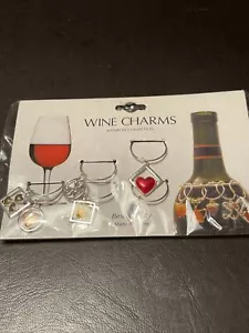 Nuevo COLECCIÓN ARCO IRIS DIJES DE VINO 7 piezas conjunto corazones - Imagen 1 de 3