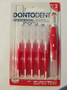 Special offer 72x dental sticks = 12 pack ISO2 Dontodent toothpick dental brushes