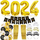 Lot de 33 accessoires de décoration pour le Nouvel An 2024 guirlande Happy Ne...