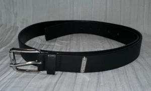 Michael Kors Black Faux Leather Belt w/ Silver Color Buckle - Size X-Large - Picture 1 of 3