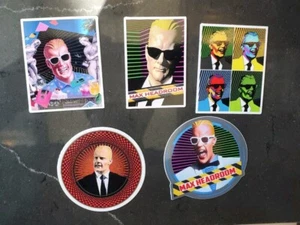 Max Headroom STICKERS (5) 3" Heavy Duty Vinyl RARE Vintage Retro 1980s  - Picture 1 of 24