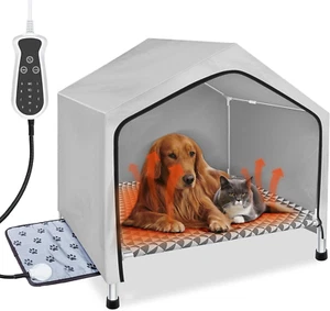 Winter Outdoor Heated Cat House,Indoor Cat Condos,Insulated Dog House,Cat Tent,F - Picture 1 of 6