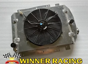 Radiador + cubierta + ventilador de 16" para camioneta/camioneta Chevy/GMC con bloque pequeño V8 1937-1938 M/T - Imagen 1 de 11