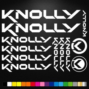 KNOLLY - 12 Vinyl Decals Stickers Sheet Bike Frame Cycle Cycling Bicycle - Picture 1 of 1