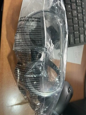 MCR Safety 2237R 22 Goggles - Ventless Frame - Anti-Fog Lens - Rubber Strap - Image 1 of 2