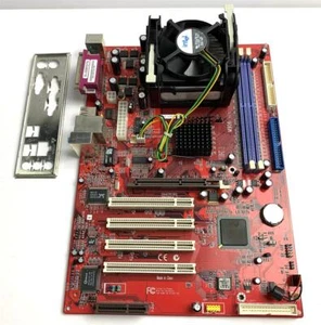 Mainboard-Bundle PCChips M906 + Intel Pentium 4 SL6WS 2,6GHz + Kühler I/O-Shield - Zdjęcie 1 z 4