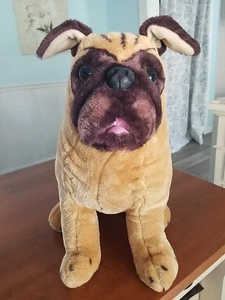 Melissa & Doug Jumbo 17” Plush Pug Puppy Dog Stuffed Pet Animal Realistic Giant - Picture 1 of 10