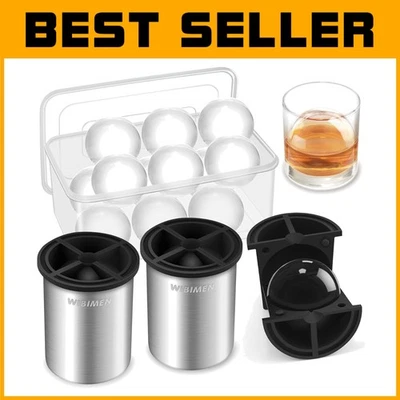 Máquina de bolas de hielo cristalino - Moldes de acero inoxidable de 2,5" con fácil desmoldeo Foto 1 de 4