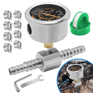 0-100Psi Kraftstoffdruckanzeige, 1/8" NPT Kraftstoffdruckanzeige, Rückmontage, Glyce... - Bild 1 von 2