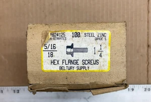 Beltway Supply 5/16"-18 Grade 5 Serrated Hex Flange Screws Frame Zinc Lot Of 99 - Picture 1 of 4