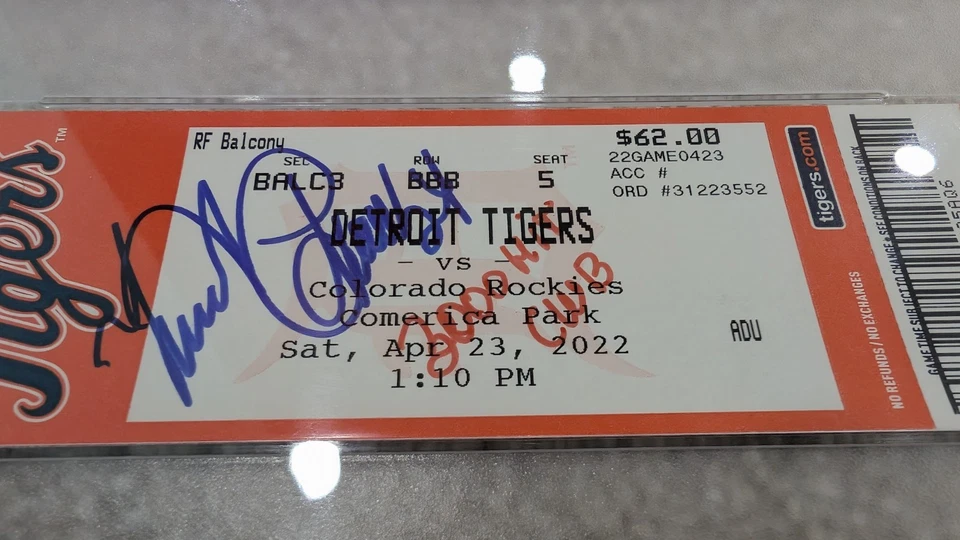 Miguel Cabrera Signed 3000 Hit Club Inscription Ticket PSA Detroit Tigers MLB - Image 1 of 4