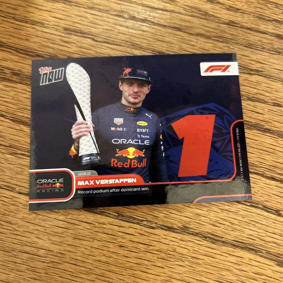 2022 TOPPS NOW  F1 CARD MAX VERSTAPPEN #26 RECORD PODIUM IN WIN In Hand - Image 1 of 1
