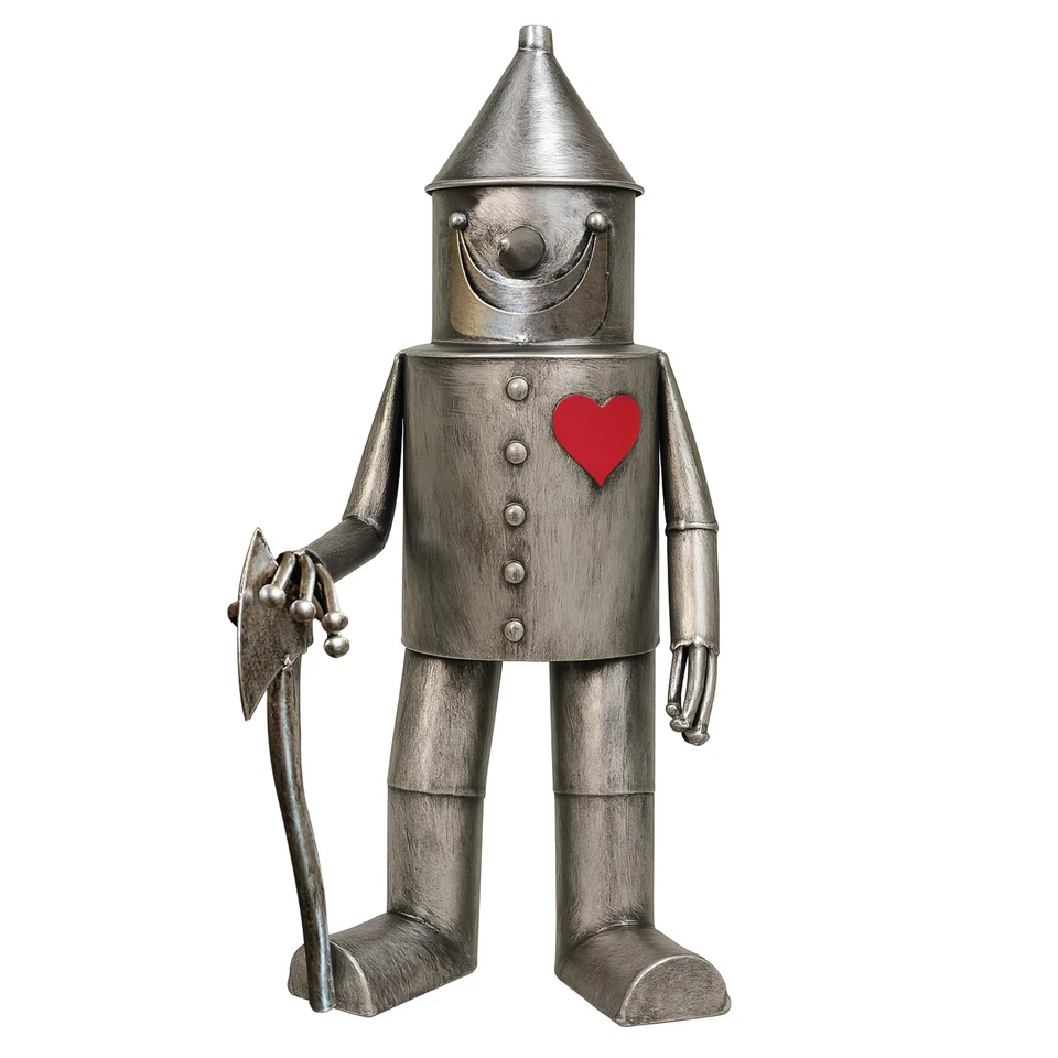 Estátua de homem de lata ao ar livre – Decoração extravagante de jardim de metal para gramado ou pátio – Exclusiva... - Imagem 1 de 4