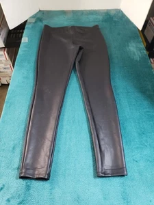 Express Pants Size Medium Womens Black Stretch Coated Pull On Mid Rise Jegging - Picture 1 of 11