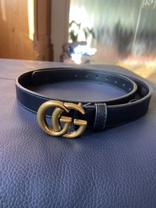 Orig. GUCCI Gürtel, schwarz, feinstes Leder, 125 cm, NP 260 Euro - Bild 1 von 16