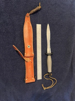 Cuchillo Gerber MKII de la era de Vietnam de principios de 1973 en funda original PT1 MK2 SN# 28164 Foto 1 de 4