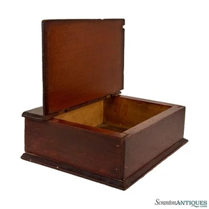 Antique Primitive Farmhouse Pine Flip Top Storage Dresser Box - Picture 1 of 10