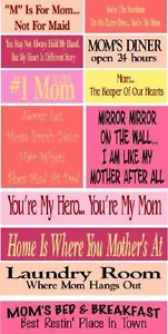 12 Pc Set Mothers Day STENCIL TW9 Reusable Mylar Stencils - Picture 1 of 1