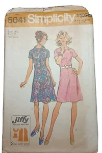 Abito mod Simplicity 5041 taglia 14 modello 1/2 taglio busta danni - Foto 1 di 4