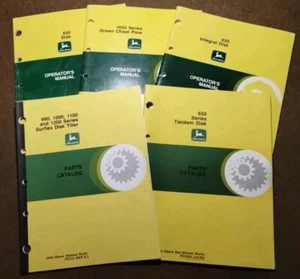 5 Vintage John Deere Disk tillers &  Chisel Plow Manuals...Nice - Picture 1 of 5