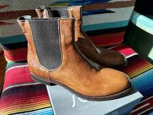 Preventi Cognac Italian Leather Ankle Chelsea Boots (SZ EUR 41/US 10) NEW - Picture 1 of 4