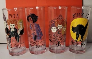 Disney HOCUS POCUS Glassware Set 16 oz,Set of 4 Drinking glass cups  - Picture 1 of 5
