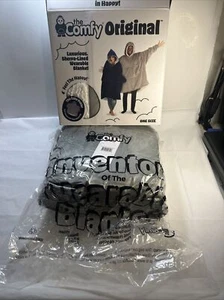 The Comfy Original Oversized Microfiber Sherpa Wearable Blanket Grey U9 - Picture 1 of 8