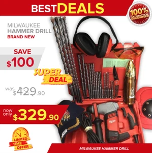 MILWAUKEE 5/8" SDS ROTATORY DRILL, LIKKE HILTI TE 7, NEW, FREE THERMO, FAST SHIP - Picture 1 of 12