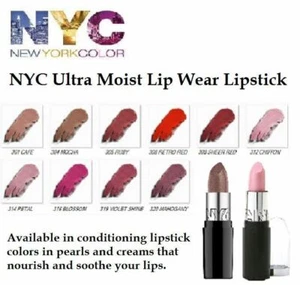 NYC New York Color Ultra Moist Lipwear Lipstick, - Picture 1 of 11