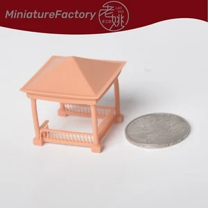 LaoYao 1/87 HO Qquare Pavilion With Guardrails Chinoiserie Chinese Gardens - Picture 1 of 3