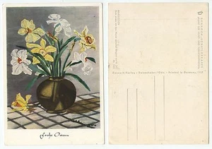 24234 - Narzissen - Frohe Ostern - Dennoch-Künsterkarte - alte Ansichtskarte - Bild 1 von 1