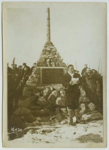 Col du Lautaret. Inauguration du monument de Scott. Drake (expédition Pôle Sud). - Picture 1 of 2