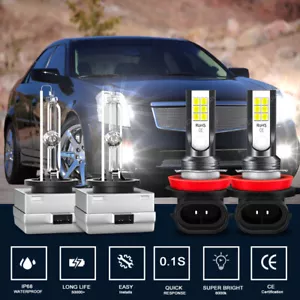 For Cadillac CTS 2008-2013 Front HID Headlight High/Low Beam Fog Light Bulbs*4 - Picture 1 of 10
