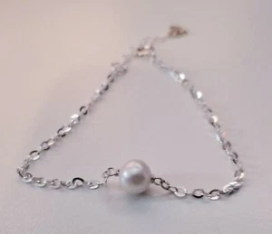 Pulsera de cadena de perlas de 7 mm de 6" - Imagen 1 de 4