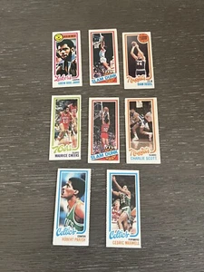 (8) Singles Lot 1980-81 Topps Basketball Karten Kareem Parish Cheeks Maxwell - Bild 1 von 2