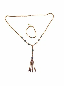 Oya Orisha Necklace & Bracelet Santeria Yoruba Ifa Swarovski Oya Collar Con Ilde - Picture 1 of 5