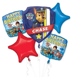 PAW PATROL HELIUM FOIL BIRTHDAY BALLOON BOUQUET PACK OF 5 BALLOONS - Picture 1 of 1
