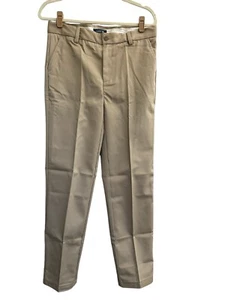 Lands End Boys Sz 18 (14-15yrs) 32WX30L Perfect Chino Khaki Pants Uniform #3481 - Picture 1 of 10
