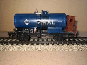 PIKO, Prefo H0, 426/108, Kesselwagen "Aral" mit Bremserhaus, gealtert - Bild 1 von 7